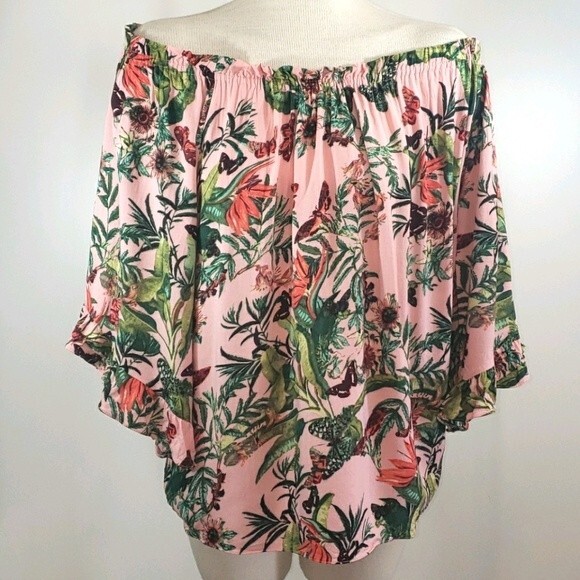 H&M Floral Off The Shoulder Top size 6 - Picture 1 of 8
